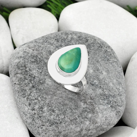 Natural Rare Turquoise Nevada Aztec Mt Ring size-8 R-1082 SDR160280