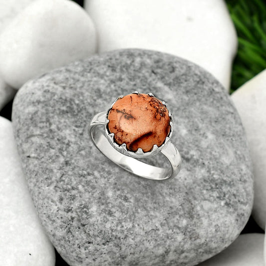 Natural Indian Paint Gemstone Ring size-9 R-1210 SDR161537