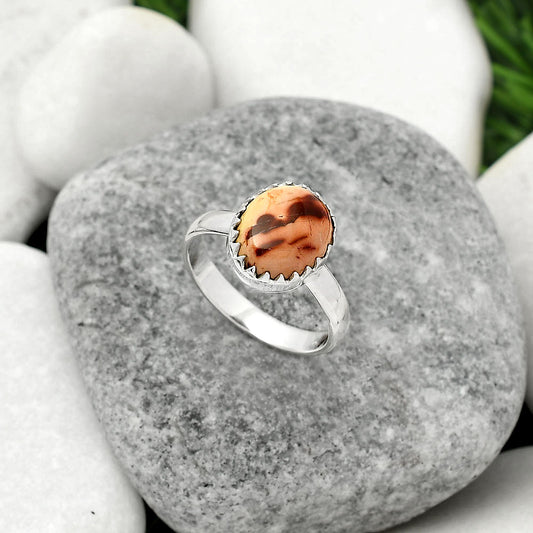 Natural Indian Paint Gemstone Ring size-7.5 R-1210 SDR161562