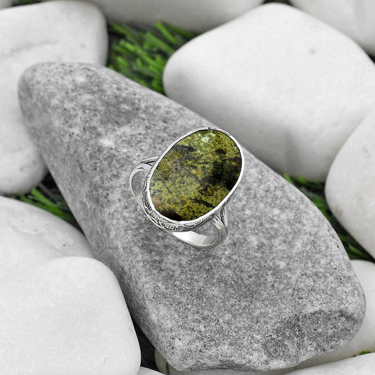 Dragon Blood Stone - South Africa Ring size-8 R-1191 SDR163966