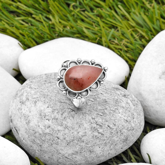 Natural Guava Quartz - Brazil Ring size-7 R-1092 SDR164028