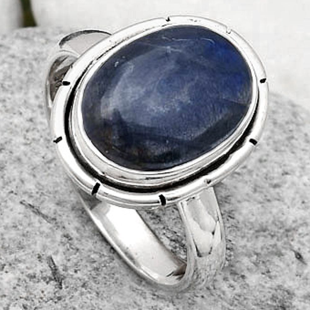 Blue Fire Labradorite - Madagascar Ring size-7 R-1011 SDR164117