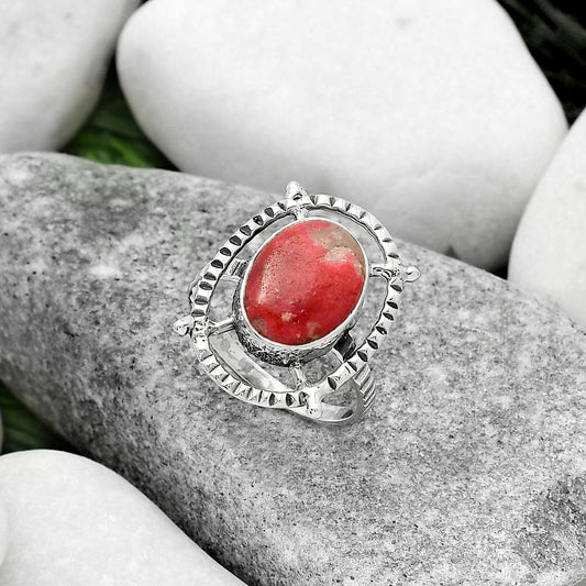 Natural Pink Thulite - Norway Ring size-7.5 R-1548 SDR164293