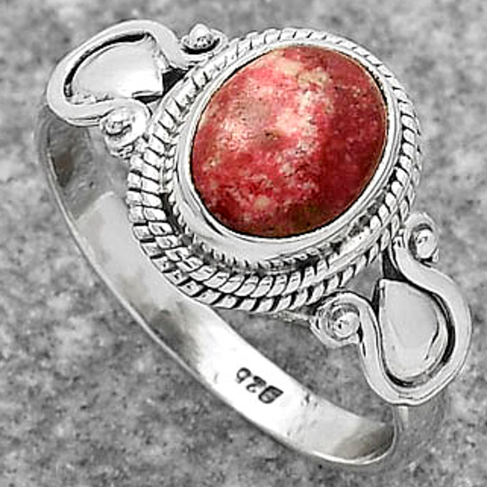 Natural Pink Thulite - Norway Ring size-8 R-1345 SDR164428