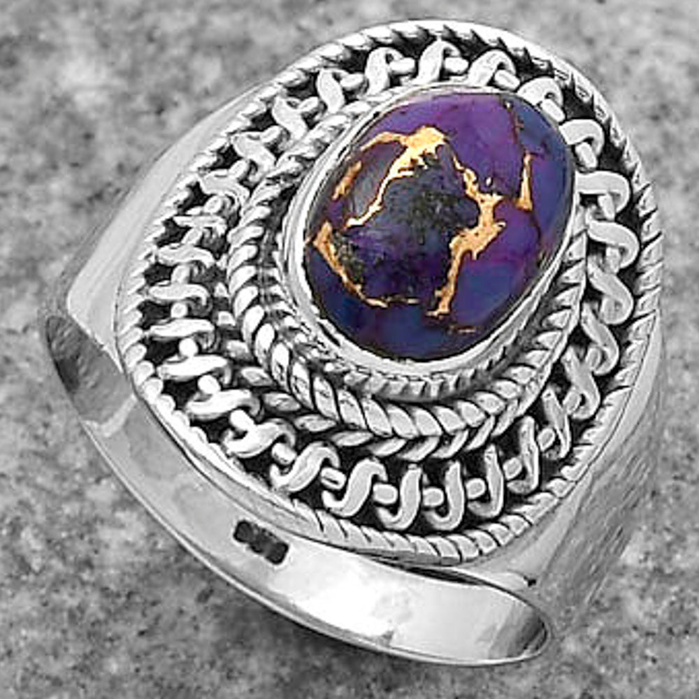 Copper Purple Turquoise - Arizona Ring size-7 R-1279 SDR164550