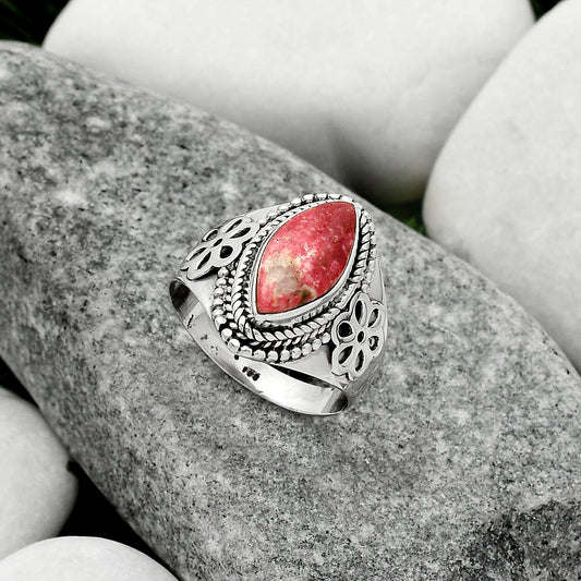 Natural Pink Thulite - Norway Ring size-8 R-1541 SDR164703