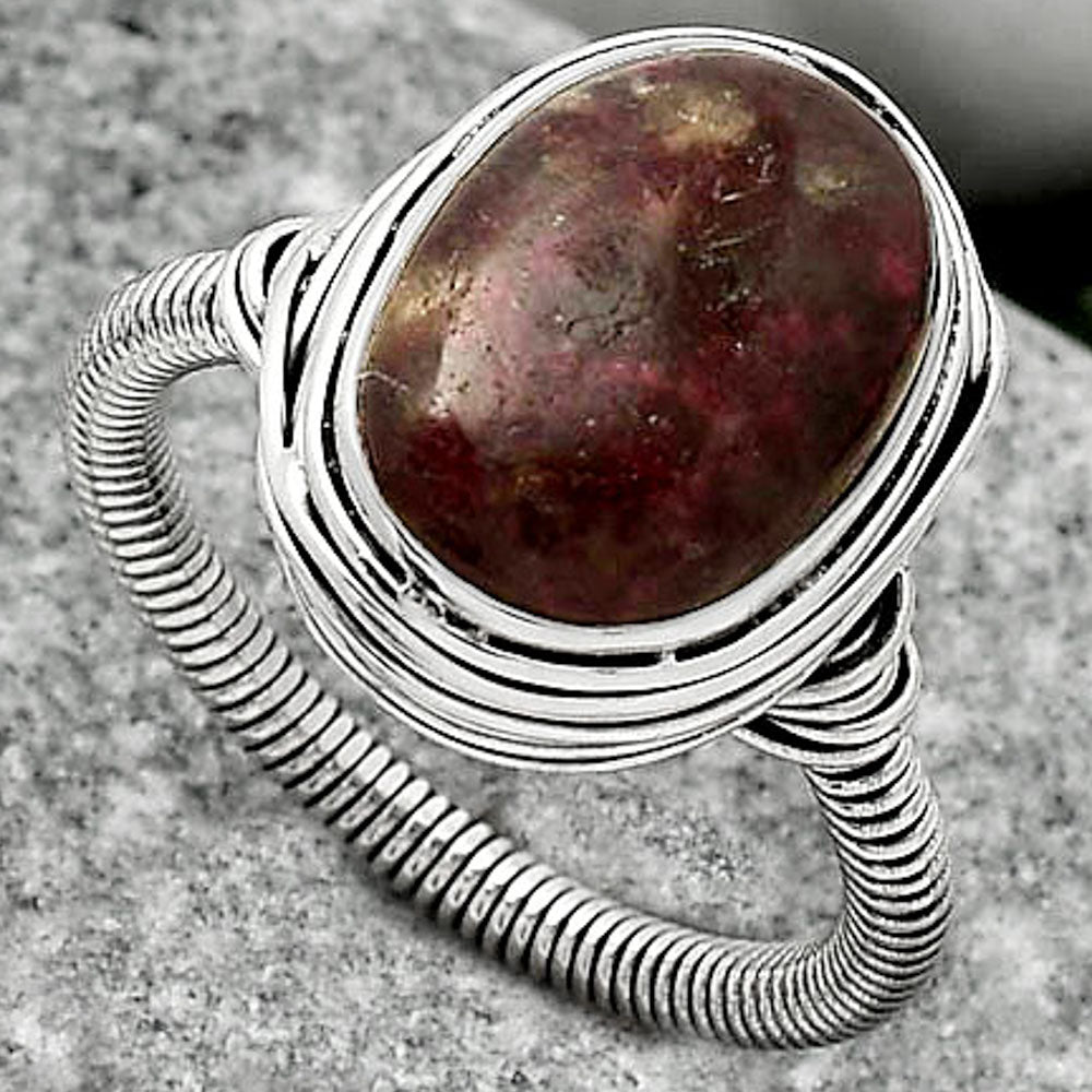 Natural Tourmaline Quartz Ring size-7.5 R-1415 SDR164749