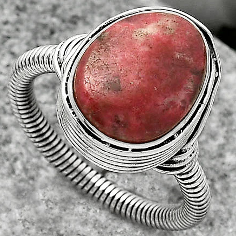 Natural Pink Thulite - Norway Ring size-7.5 R-1415 SDR164761