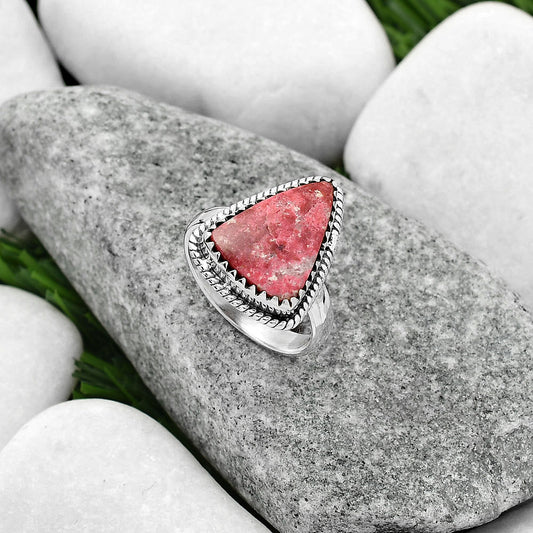 Natural Pink Thulite - Norway Ring size-7.5 R-1474 SDR165127