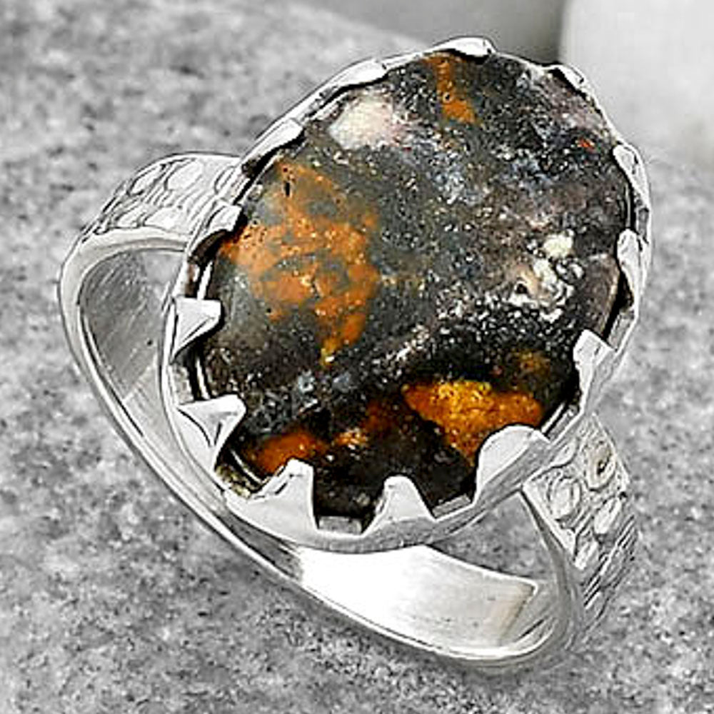 Natural Indian Blanket Jasper Ring size-7 R-1210 SDR165228