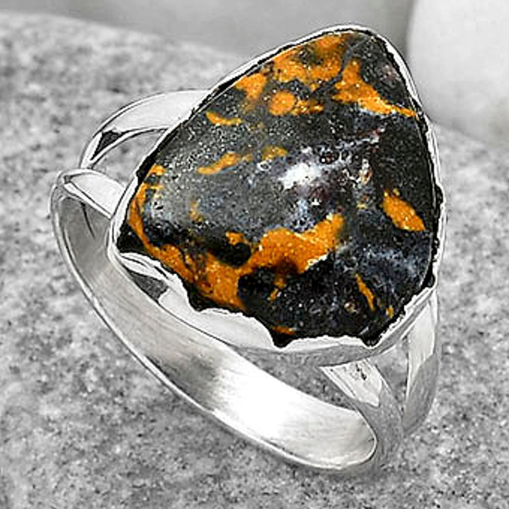 Natural Indian Blanket Jasper Ring size-9 R-1338 SDR165295