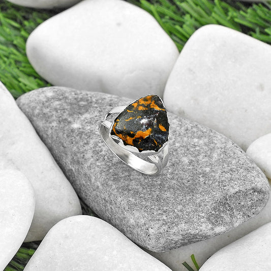 Natural Indian Blanket Jasper Ring size-9 R-1338 SDR165295