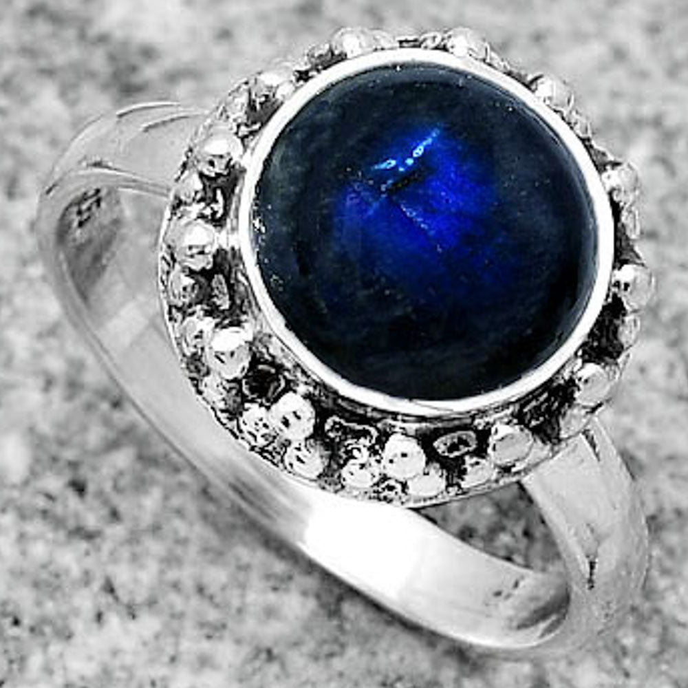 Blue Fire Labradorite - Madagascar Ring size-7 R-1096 SDR166033