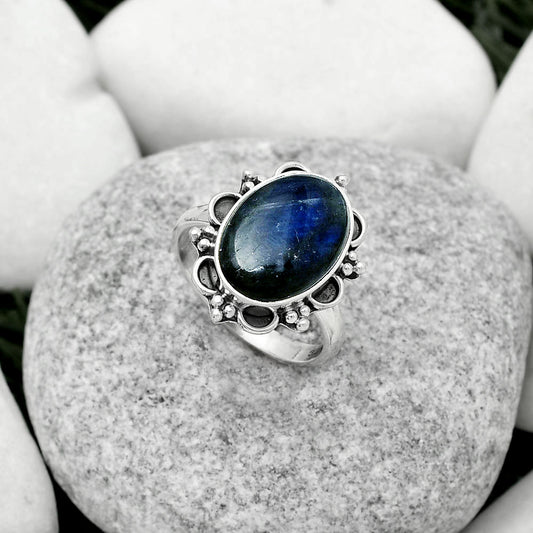 Blue Fire Labradorite - Madagascar Ring size-8.5 R-1092 SDR166120