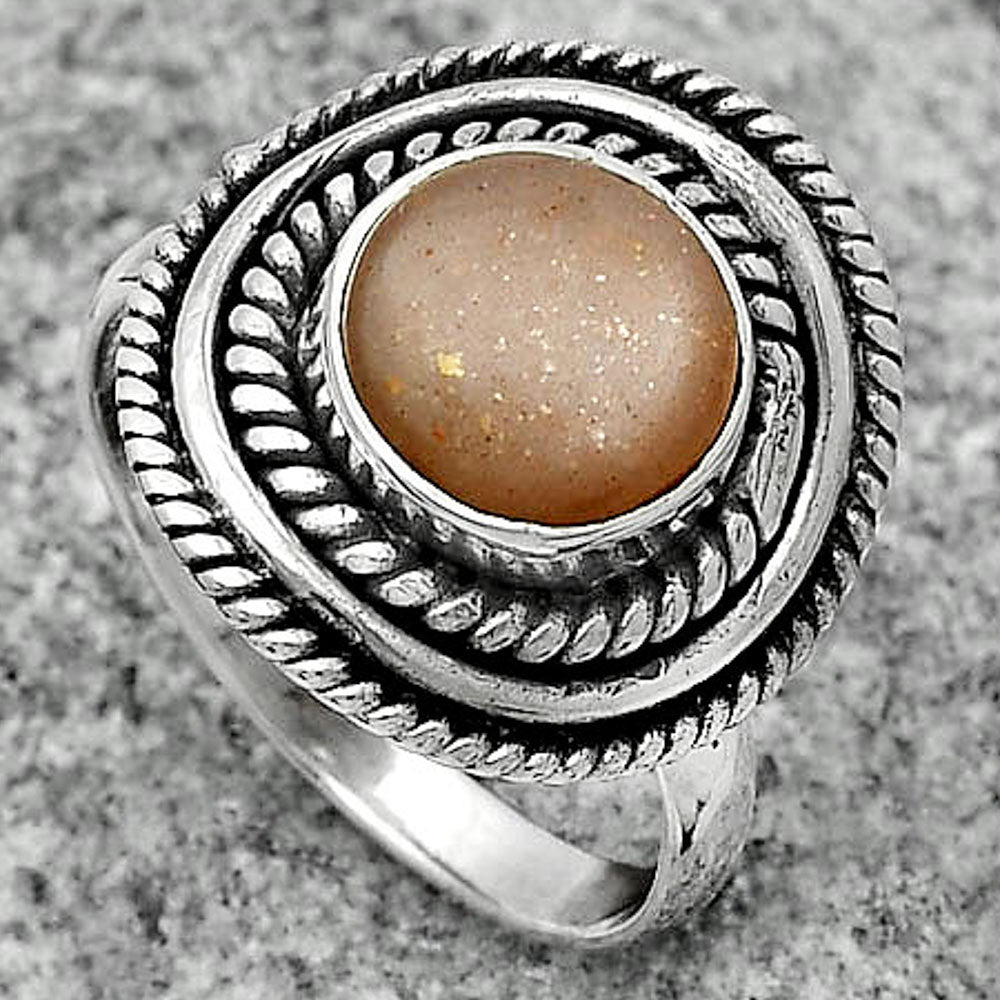 Natural Sunstone - Namibia Ring size-7 R-1097 SDR166187