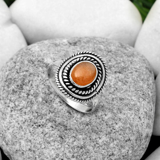 Natural Sunstone - Namibia Ring size-8 R-1097 SDR166210