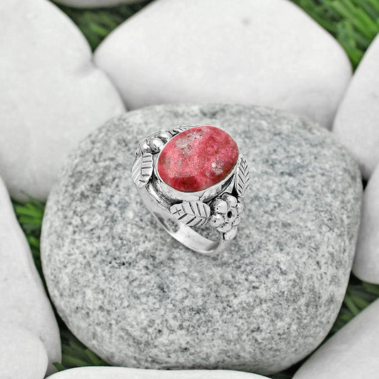 Southwest Design - Pink Thulite Ring size-8.5 R-1352 SDR166461