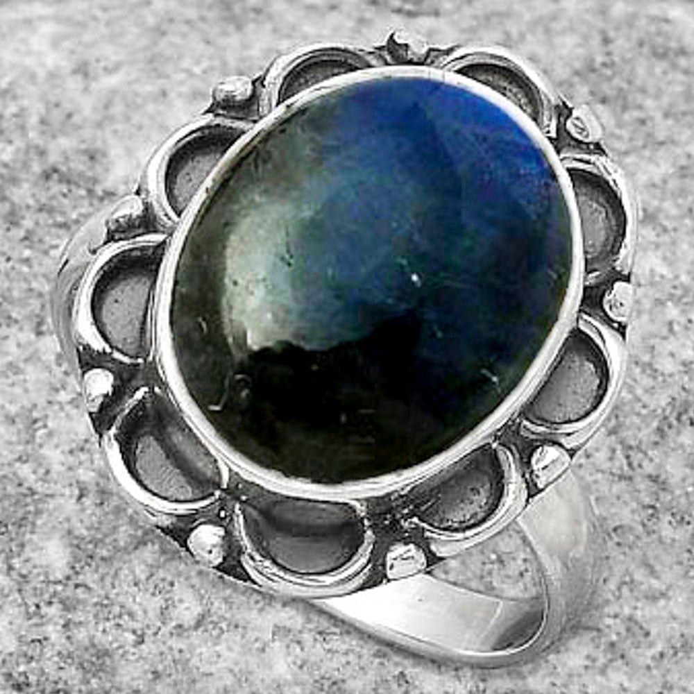 Blue Fire Labradorite - Madagascar Ring size-8 R-1092 SDR166888