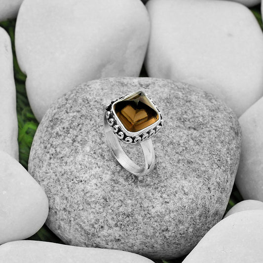 Natural Smoky Quartz - Brazil Ring size-7 R-1196 SDR166912