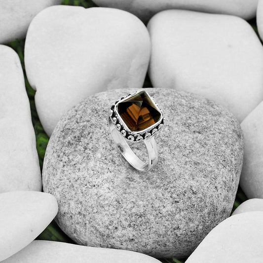 Natural Smoky Quartz - Brazil Ring size-7.5 R-1196 SDR166998