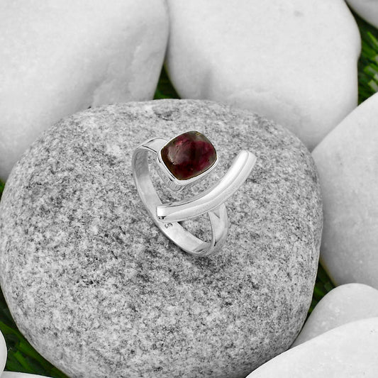 Natural Tourmaline Quartz Ring size-8 R-1457 SDR167239