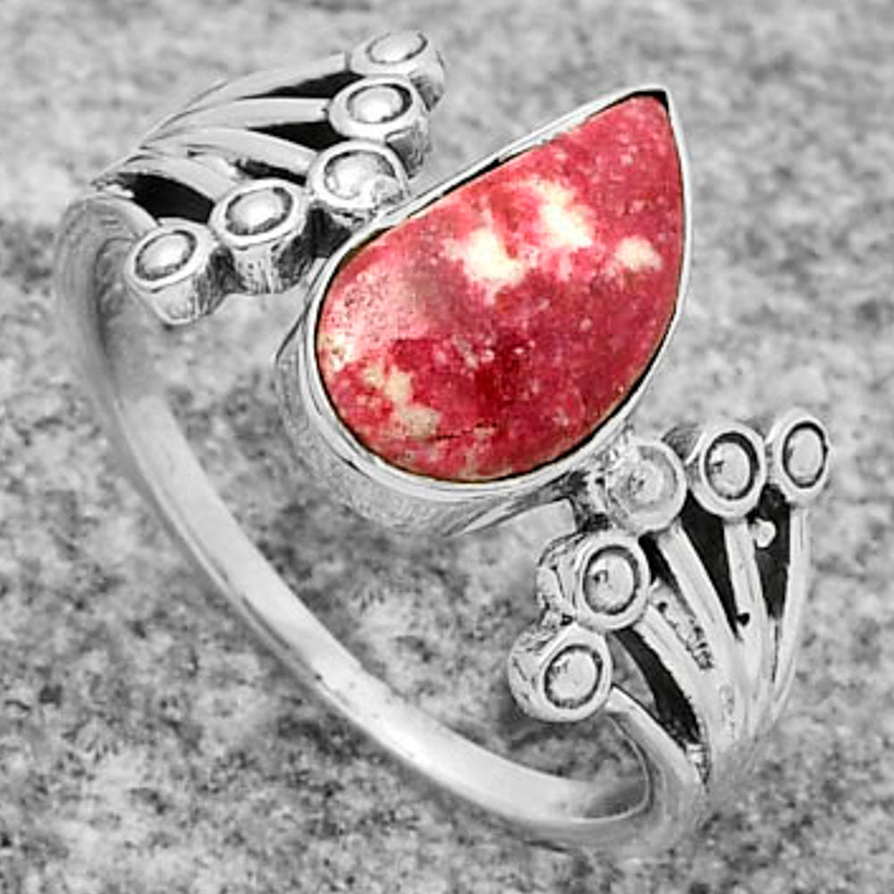 Natural Pink Thulite - Norway Ring size-8.5 R-1249 SDR167725