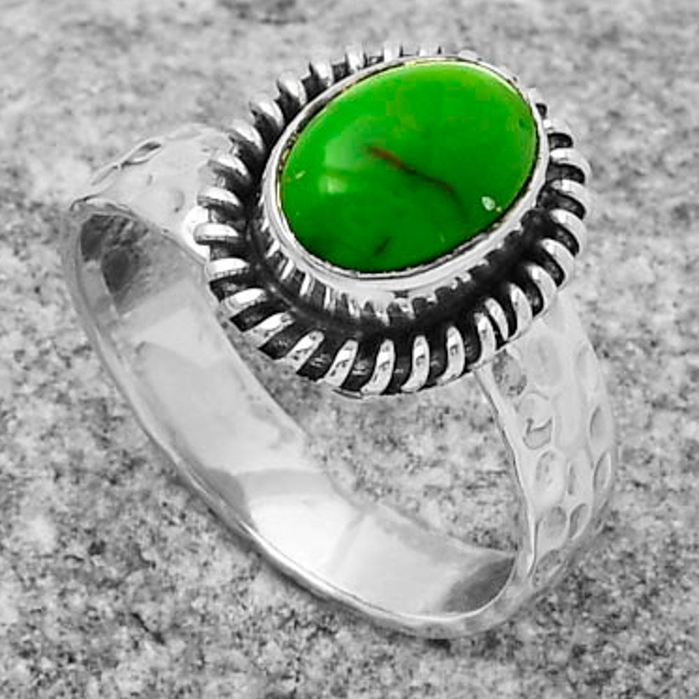 Copper Green Turquoise - Arizona Ring size-8.5 R-1279 SDR167837