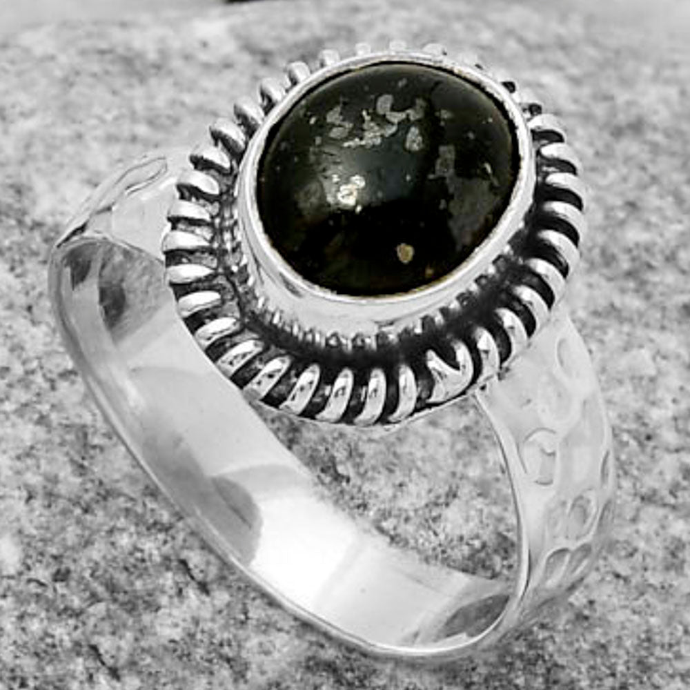 Natural Nuummite Ring size-8 R-1279 SDR167855