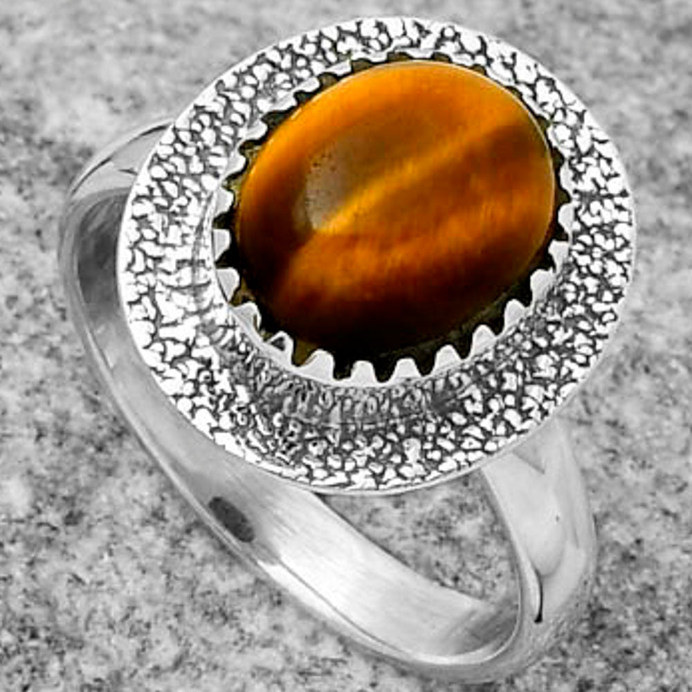 Natural Tiger Eye - Africa Ring size-8.5 R-1649 SDR167928