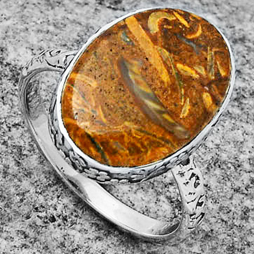 Coquina Fossil Jasper - India Ring size-7.5 R-1191 SDR168133