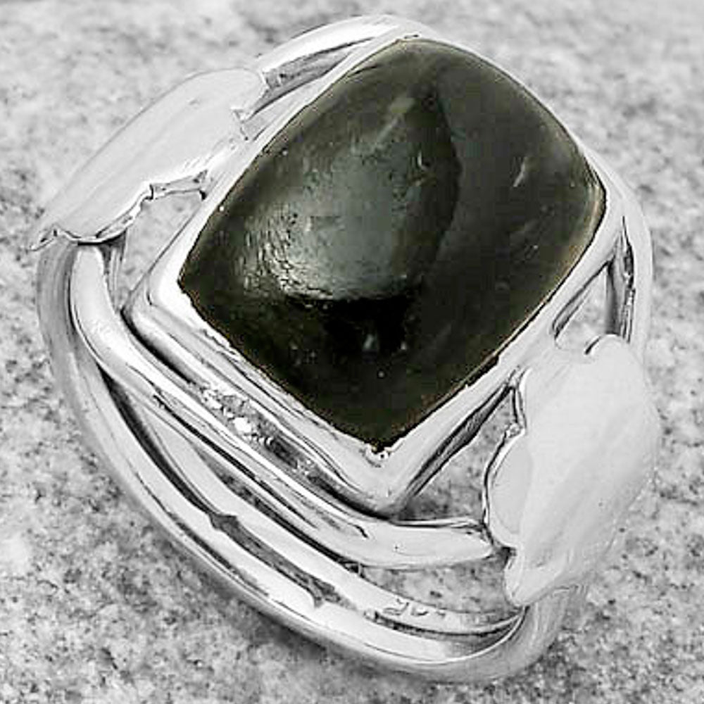 Natural Nuummite Ring size-8.5 R-1497 SDR168331