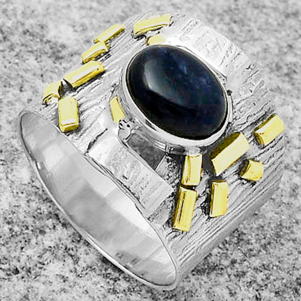 Two Tone - Natural Sodalite Ring size-7.5 R-1543 SDR168459