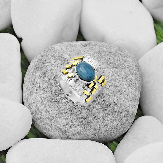 Two Tone - Natural Owyhee Opal Ring size-7.5 R-1543 SDR168470