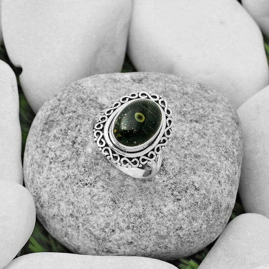 Natural Star Galaxy Jasper Ring size-7 R-1164 SDR168518