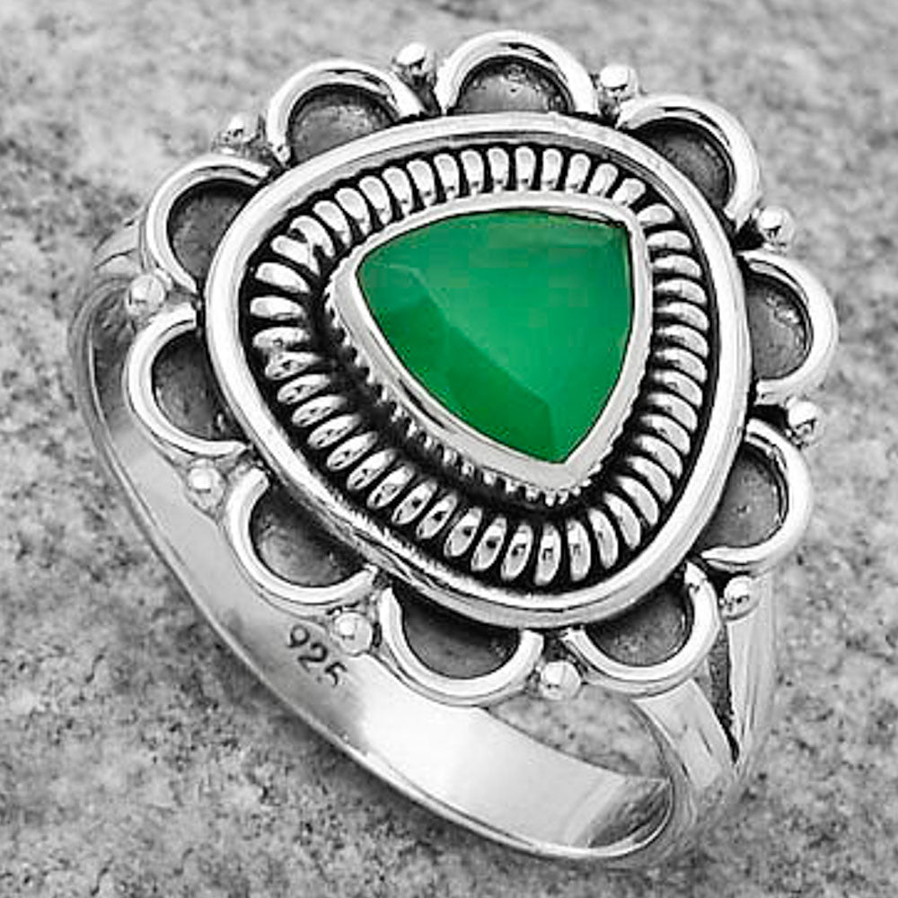 Natural Green Onyx Ring size-6.5 R-1256 SDR168538