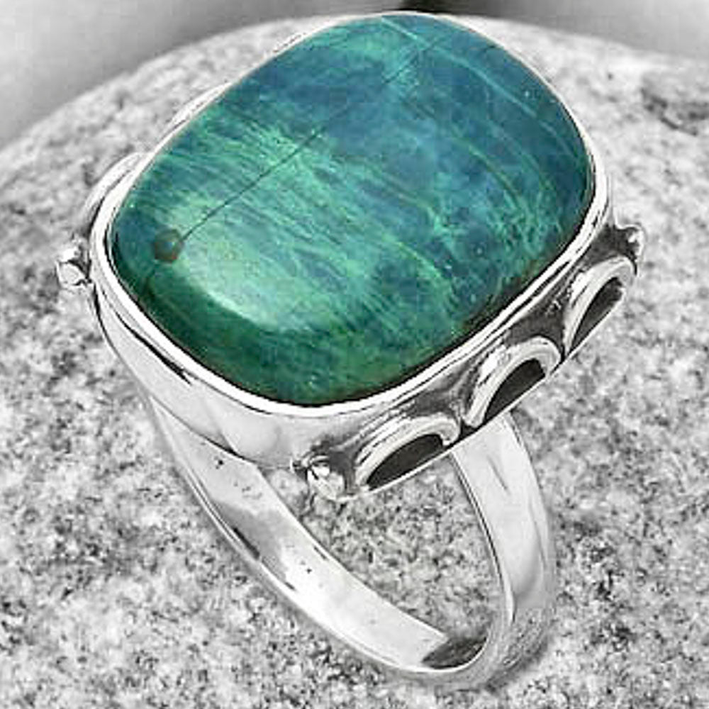 Natural Azurite Chrysocolla Ring size-8.5 R-1198 SDR168833