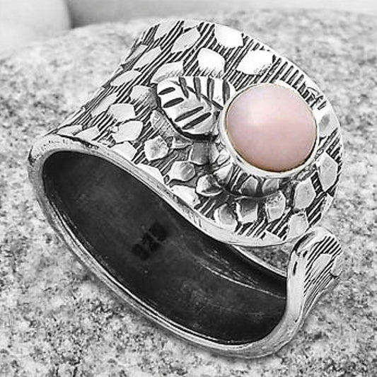 Adjustable - Pink Opal - Australia Ring size-7.5 R-1319 SDR169908