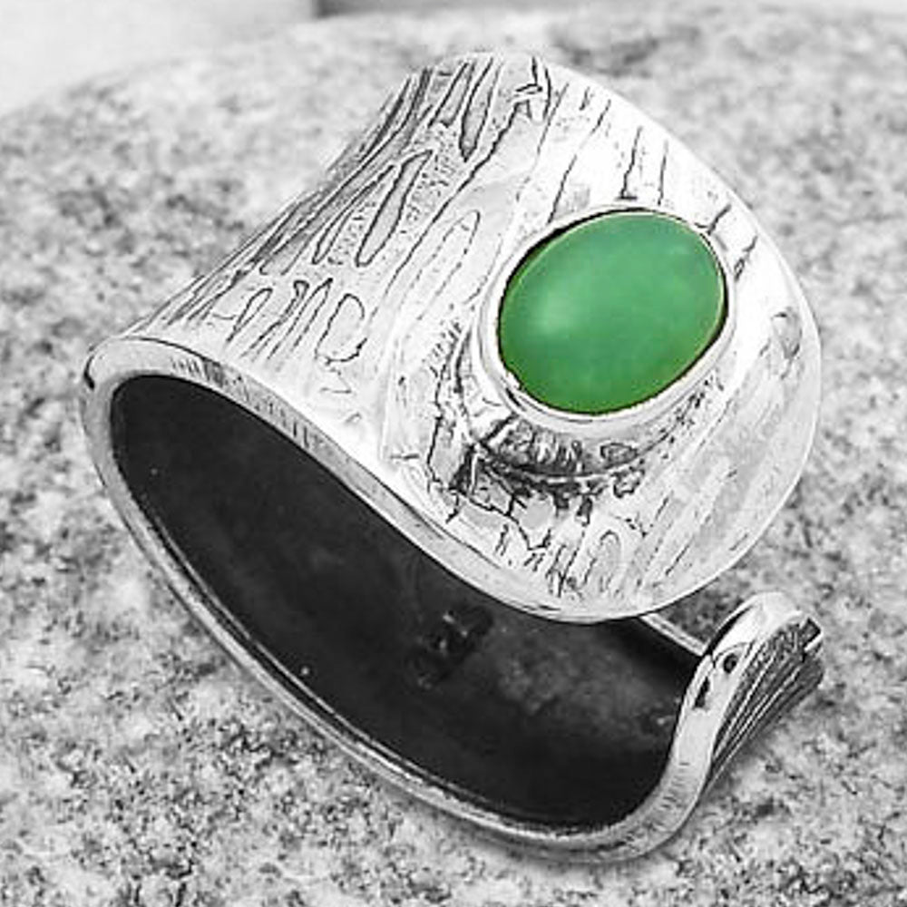 Adjustable Chrysoprase Australia Ring size-6.5 R-1319 SDR169920