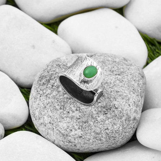 Adjustable Chrysoprase Australia Ring size-6.5 R-1319 SDR169920