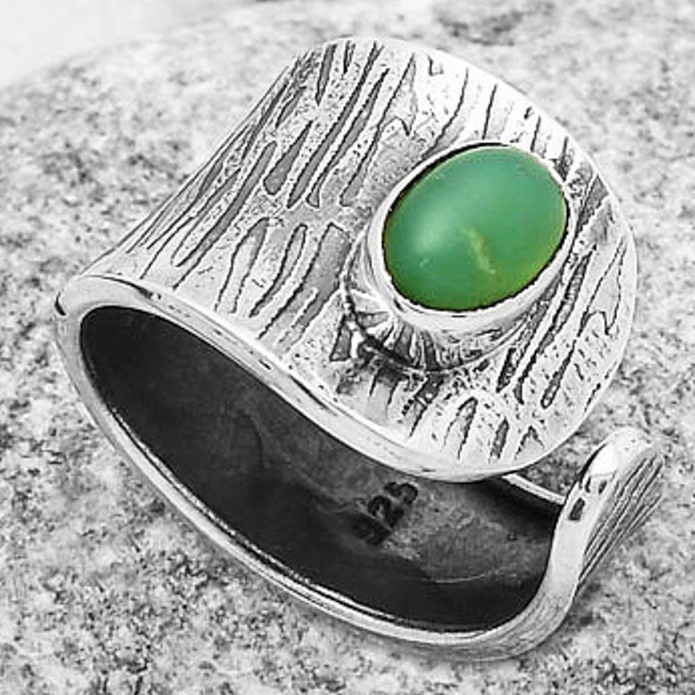 Adjustable - Chrysoprase - Australia Ring size-6 R-1319 SDR169926