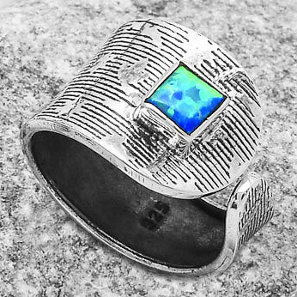 Adjustable - Fire Opal Ring size-7 R-1319 SDR170067