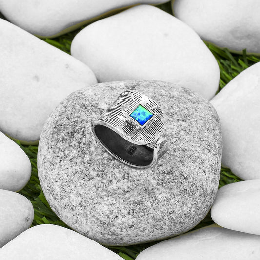 Adjustable - Fire Opal Ring size-7 R-1319 SDR170067