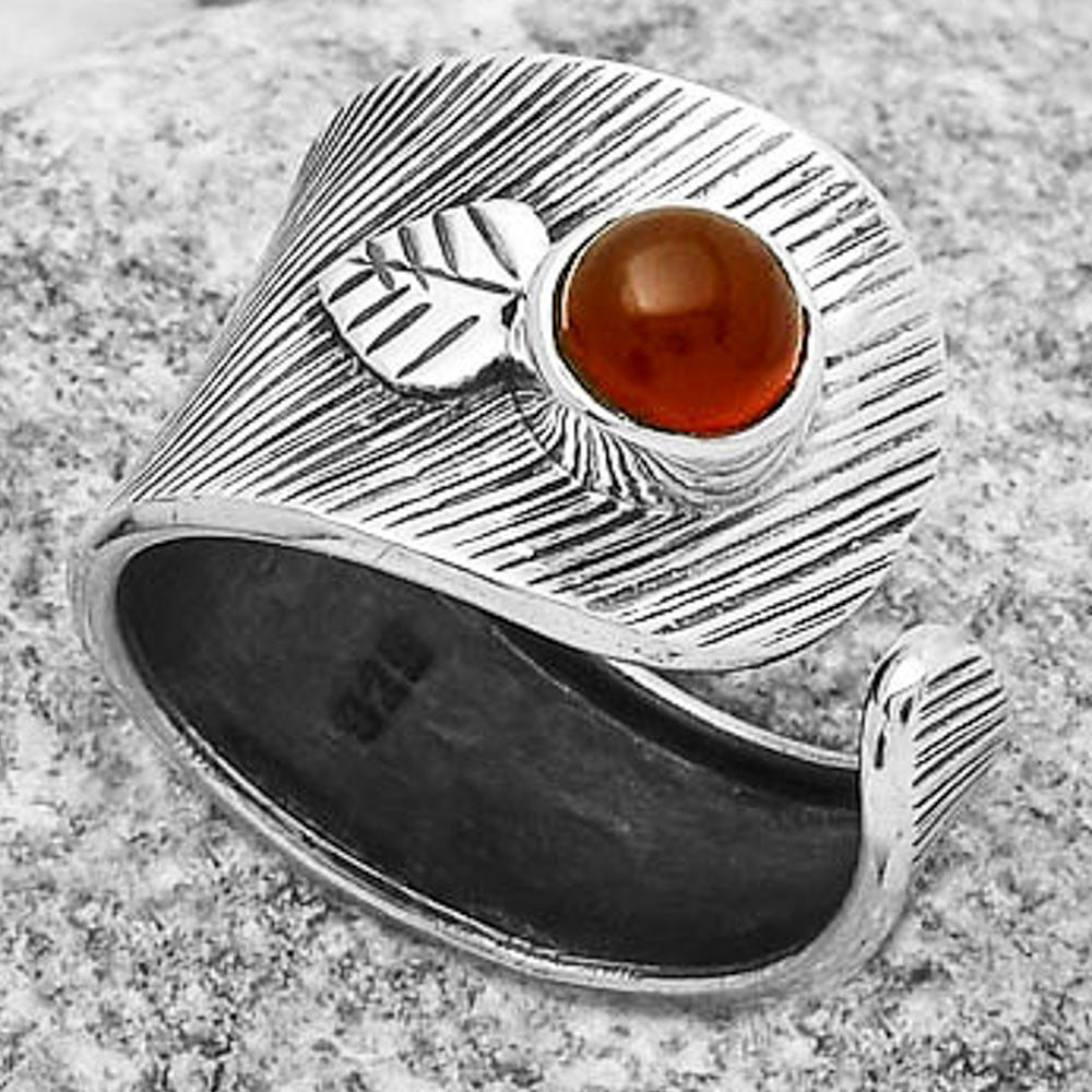 Adjustable - Natural Carnelian Ring size-7 R-1319 SDR170079