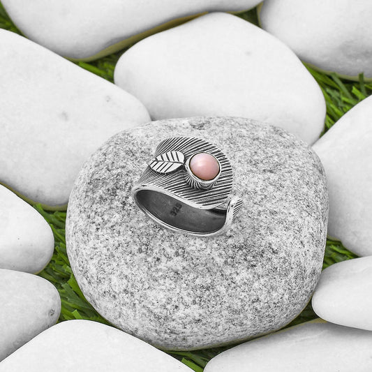 Adjustable - Pink Opal - Australia Ring size-6 R-1319 SDR170080