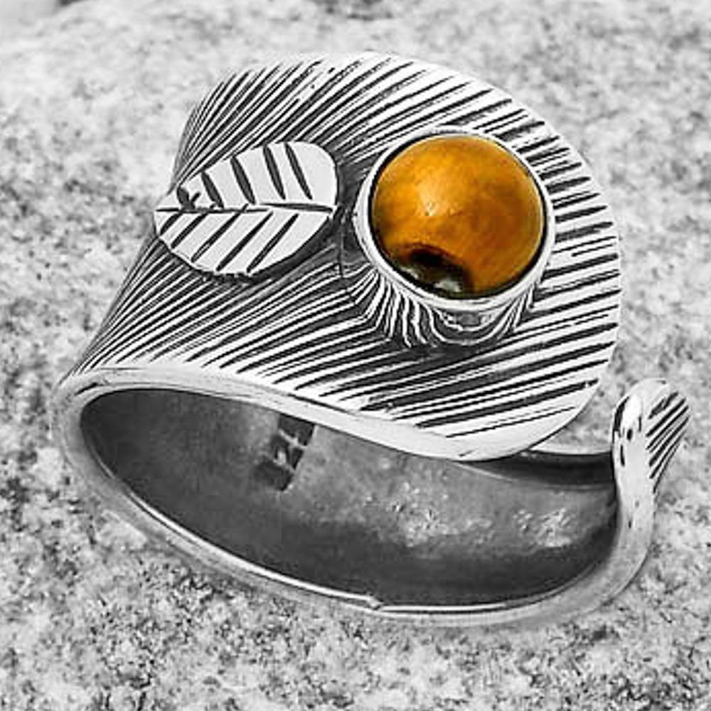 Adjustable - Tiger Eye - Africa Ring size-7.5 R-1319 SDR170090
