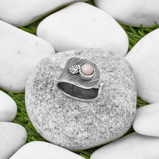 Adjustable - Pink Opal - Australia Ring size-7.5 R-1319 SDR170099