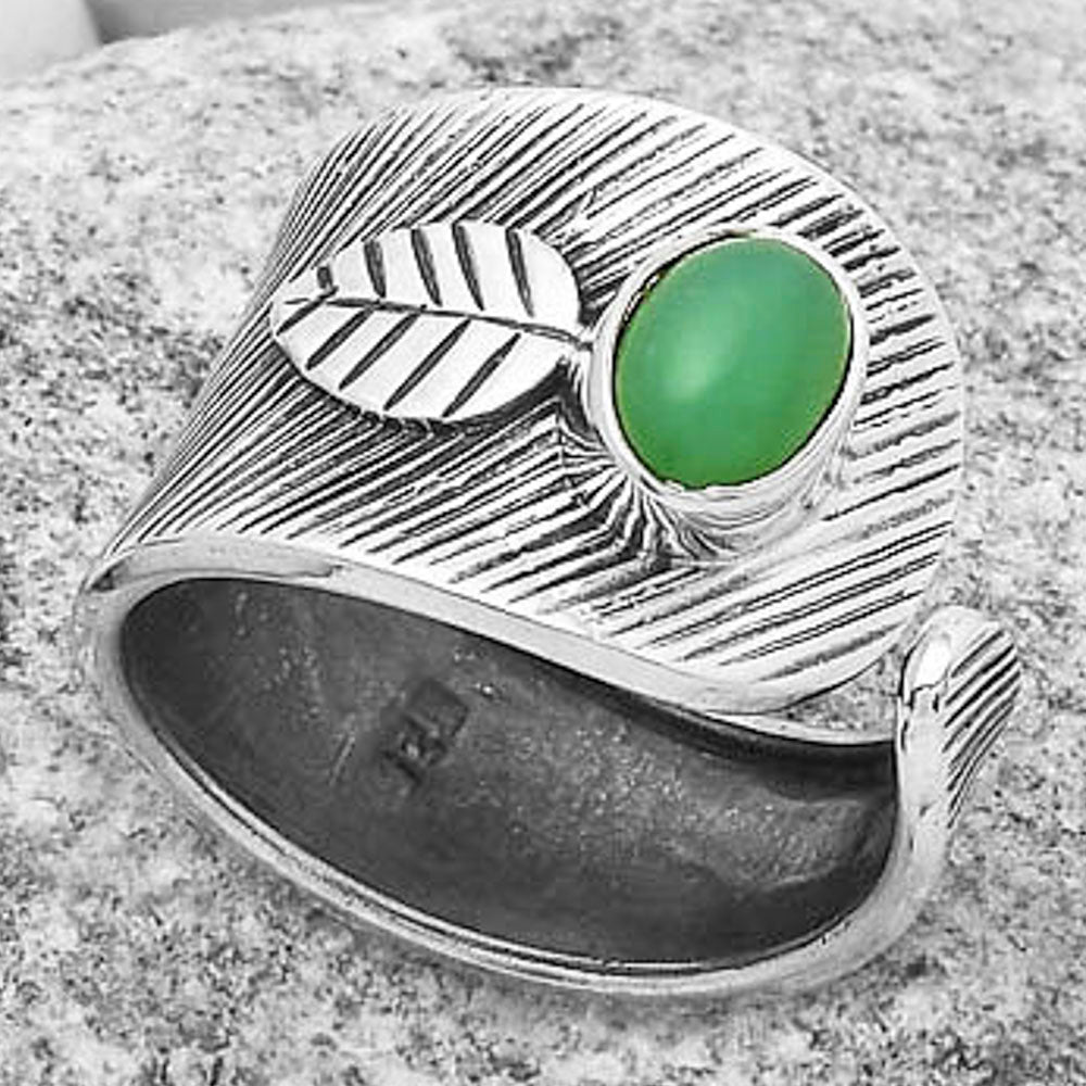 Adjustable Chrysoprase Australia Ring size-6.5 R-1319 SDR170102