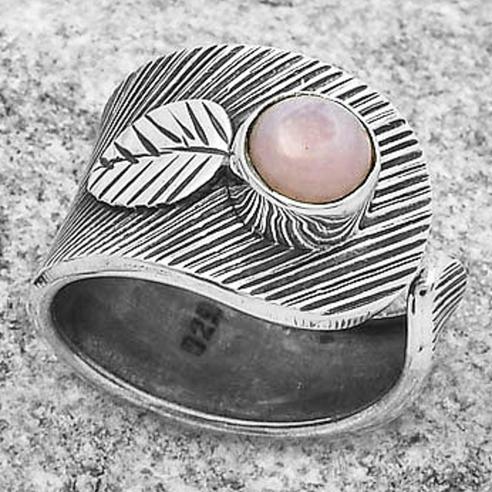 Adjustable - Pink Opal - Australia Ring size-6 R-1319 SDR170105