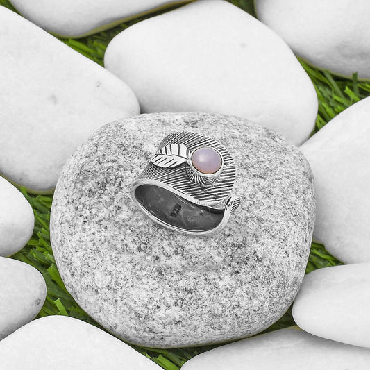 Adjustable - Pink Opal - Australia Ring size-6 R-1319 SDR170107