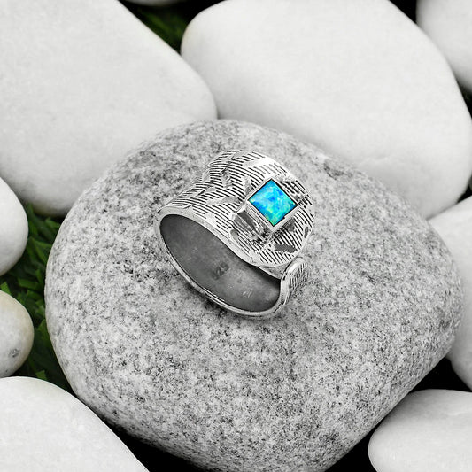 Adjustable - Fire Opal Ring size-7 R-1319 SDR170162